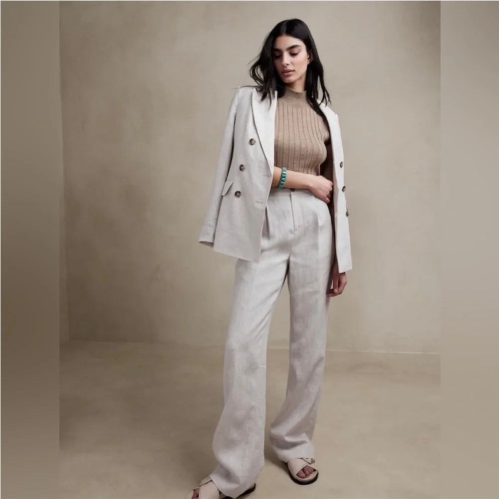 Banana Republic Straight Leg Linen Pants